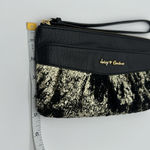 Juicy Couture Gold/Black Sequin Zip Clutch Wristlet Photo 8