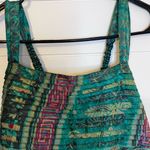 Elegant Teal and Purple Mini Dress Made In India Swami Gear Size L/XL Boho Green Size L Photo 2