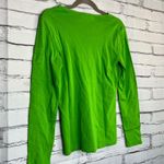 Vintage Lauren Ralph Lauren Lime Neon Green Long Sleeve Shirt Pocket Y2K Preppy Size M Photo 9
