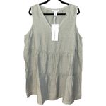 Lucky Brand 🎄 Plus Linen Sleeveless Tiered Crochet Trim Tunic Dress Photo 3