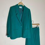 Pendleton Vintage Forest Emerald Green 2 Piece Skirt Set Wool Blazer Photo 2