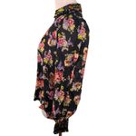 Alice + Olivia  Cosima Floral Print Silk Button Up Blouse Size Small Photo 5