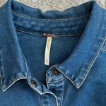 Free People  Dynomite Medium Wash Long Sleeve Stretch Denim Mini Dress Size S Photo 6