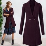 CAbi  Regal Longline Duster Button Shawl Collared Cardigan Cozy Holiday Luxury M Photo 2