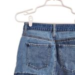 PacSun Y2K Vintage Patchwork Denim Mini Skirt Blue Cotton Raw Hem Size 25 Photo 2