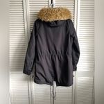 S13 Winter Parka Coat Black with Faux Fur Attached Hood Size Small Photo 1