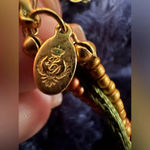 Premier Designs BAMBOO Retired  3 strand with gold pendant Necklace Photo 4