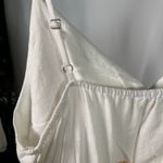 &merci &Merci‎ Gingham Paperbag Waist Tie Romper Size M Yellow White Button Front Photo 9