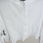 Aritzia NWT  Waffle West Long Sleeve Crop Top White Size Large Photo 7