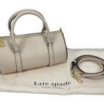 Kate Spade Spade Icon Small Barrel Leather Bag Milk Glass Cream Photo 0