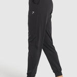 Gymshark Black High Waisted Joggers - Size Medium Photo 0