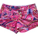 Lilly Pulitzer Lily Pulitzer The Walsh Short Cotton in Pink/ Blue Print Size 4 Photo 0
