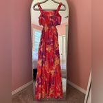 SO Beachy vibrant tropical resort-wear waist cutout long tiered maxi dress NWT XS Photo 5