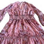 Likely  Rowe Floral Rose Print Ruffle Mini Dress Smocked Waist Size 8 Women's Photo 4