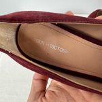Pour La Victoire  Suede‎ Point Toe Chunky Heels in Burgundy Size 7.5 Photo 3