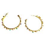 Sylvia Toledano Petite Candy Earrings Multicolor Freshwater Pearl Hoops Photo 1