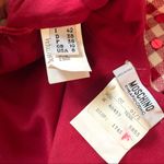 Moschino red/ecru gingham, sequins halter dress, size US 8/IT 42, made in Italy Photo 15
