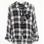 Rails Hunter Black White Midnight Snow Plaid Button Up Shirt Size Small NWT Photo 1