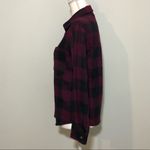 Wild Fable NWOT Burgundy Maroon Plaid Flannel Button Up Shirt Photo 2