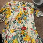 Anthropologie Fig & flower sheer floral tunic top M Photo 1