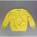 BTFBM Women's XL Yellow Ruffle Trim Henley Sweater Long Sleeve Photo 1