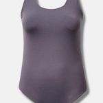 Torrid Sculpting Knit Double Scoop Body Suit Gray Women's 10 / Large Photo 3