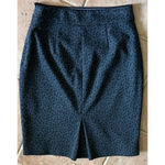 Tahari  Women’s Pencil Skirt Size 10 Charcoal Gray Leopard Print Ponte Knit Photo 8
