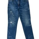 Lucky Brand The High Rise Tomboy Distressed Straight Leg Jeans Blue Size 10/30 Photo 0
