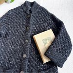 Classiques Entier Black & Silver Thick Knit Oversized Long Cardigan Jacket XS Photo 3