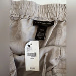 Lane Bryant NEW  Wide leg Pull on‎ Linen Pants Sand Tan Minimalist Neutral 0237 Photo 8