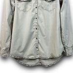 California Moonrise Faded Wash Gray Pearl Snap Shirt Long Sleeve Size Large Photo 2