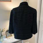 Coldwater Creek  teal green boucle tweed jacket bronze metallic threads Photo 8