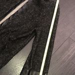 ZARA Charcoal grey faux Black leather trim soft cardigan jacket Medium Photo 14