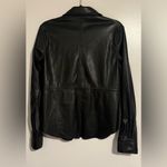 Lulus 🖤 “Polished Attitude” Black Vegan Leather Button-Up Top – Size Medium Photo 2