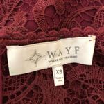 WAYF  Lace Mini Dress in Burgundy Back Cutout Short Sleeves size XS Revolve Photo 8