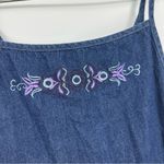 American Vintage Vintage Y2K Denim Floral Midi Dress Size 8 Fairycore Whimsical Early 2000s Photo 3