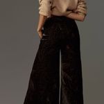 Farm Rio  Printed Palm Velvet Wide-Leg Pants, Size XS Photo 4