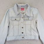 Kate Spade  Cropped Denim Jacket Y2K Womens Light Wash‎ Jean Medium Puff Sleeve Photo 2