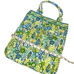 Vera Bradley Light Blue Yellow and Green Floral Design Long Tote Purse Book Bag! Photo 2