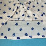 H&M gauzy floral print button up short sleeve boxy cut oversized NEW size XXL Photo 4