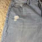 Eloquii  Wide Leg Jeans Distressed Light Wash Size 14 Photo 6