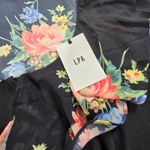 LPA  Button Up Midi Dress in Midnight Roses XL Photo 5