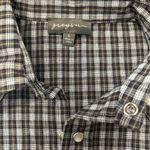 Anthropologie Greyson Western Plaid Pearl Snap Puff
Sleeve Shirt Size Large. EUC Gray Photo 3