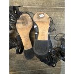 Stuart Weitzman Grecian Gladiator Black Lace Up Back Zip Sandal Witchy Goth Photo 7