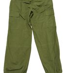 Urban Outfitters  green cargo parachute pants size medium Photo 6