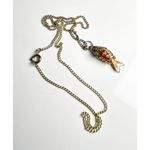 Enamel KOI Gold Fish Moveable Articulated Pendant Charm Cloisonné Orange Photo 4
