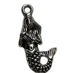 Mermaid Pendant Silver Tone Charm Bracelet Necklace Jewelry Craft Dangle u b Nau Photo 0