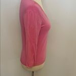 Gap  Pink Long Sleeve Lace Trim Tee Lyocel & Spandex Size M Photo 3