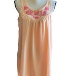 Pinklicious NWOT- stunning peach color chiffon dress, peach color attached slip Photo 2