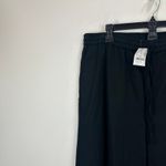 J.Crew Linen Blend Slim Wide Leg Drawstring Pant Pockets Black Minimalist 16 NWT Photo 5